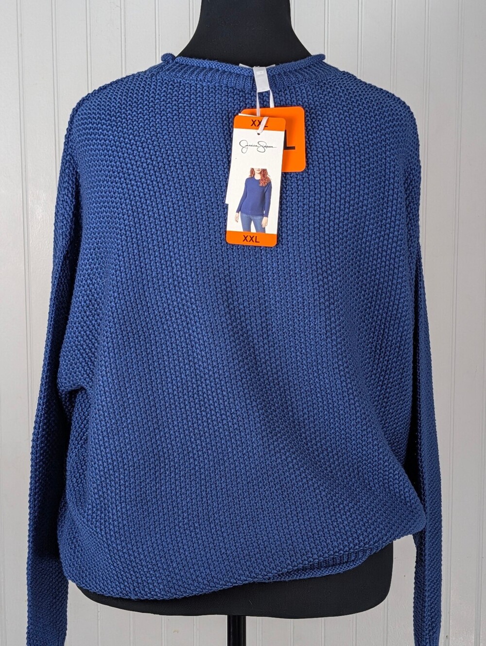 Jessica Simpson NWT Women's XXL Blue Knit Sweater - Picture 3 of 7